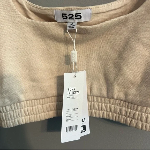 Revolve x 525 America - French Terry Bra Top in Cream 🌟 - Picture 3 of 8